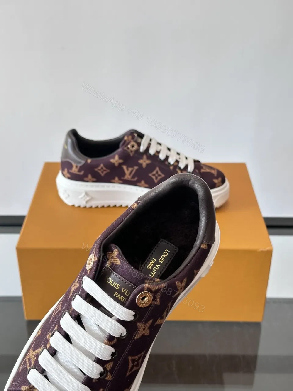 View 3 of Bold Monogram Sneakers: Luxury Comfort, LV-inspired Monogram