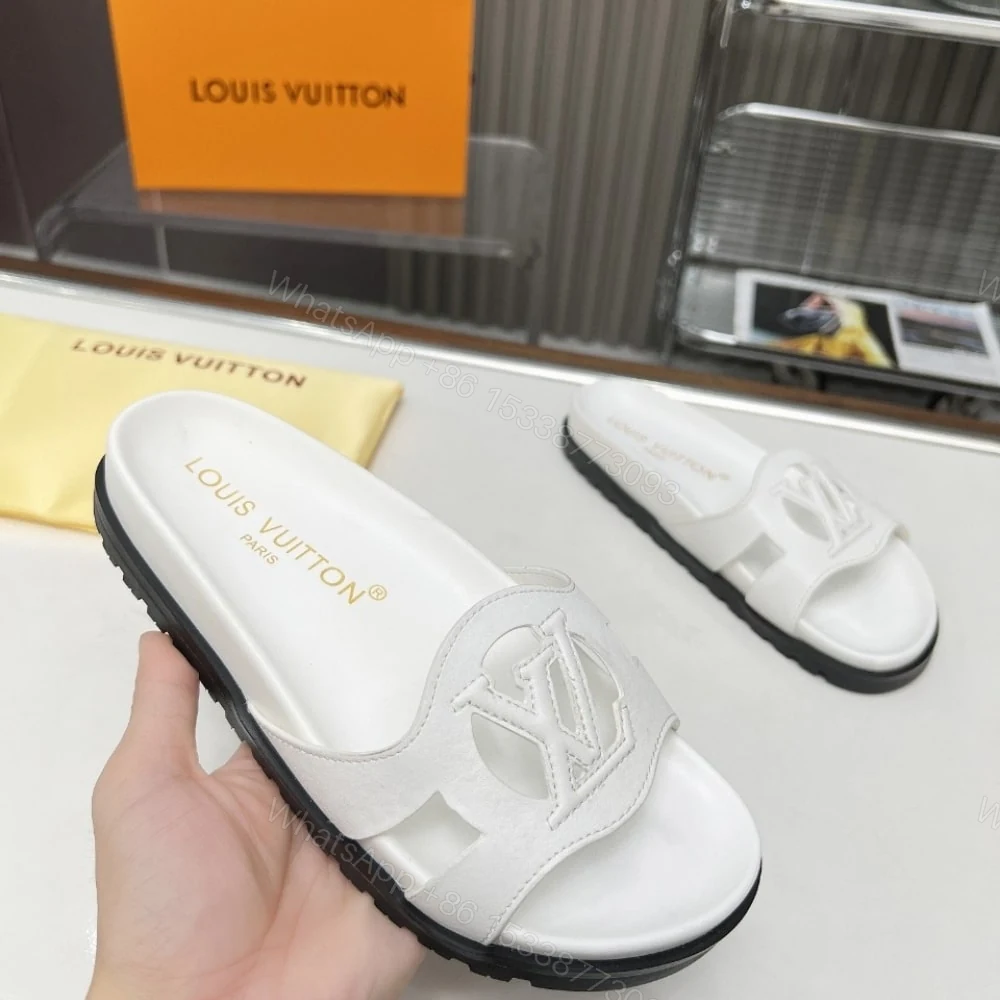 View 4 of LOUIS VUITTON ISOLA FLAT COMFORT MULE WHITE 1ACPB9