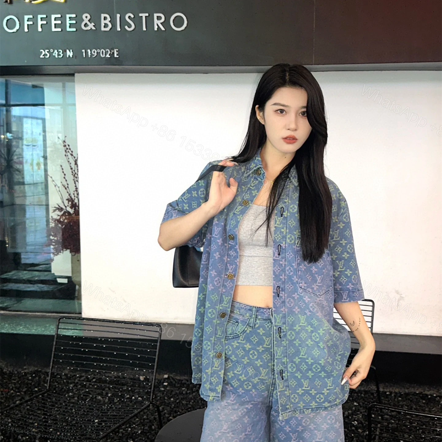 View 19 of 高仿LV*SS23系列1AB92X彩色提花牛仔套裝