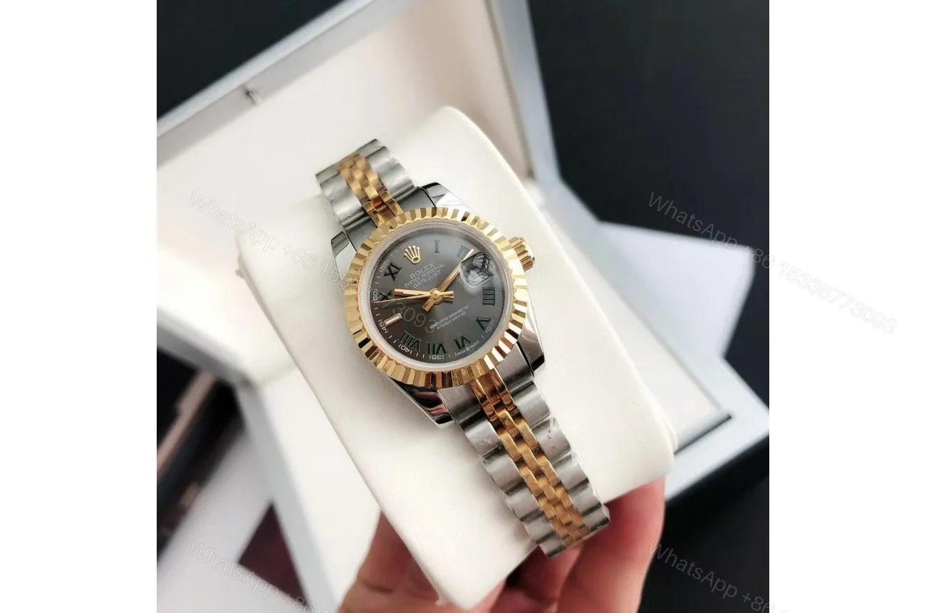 View 4 of Replica Rolex Datejust RG/SS Jub Grey/Rmn 36/28 mm