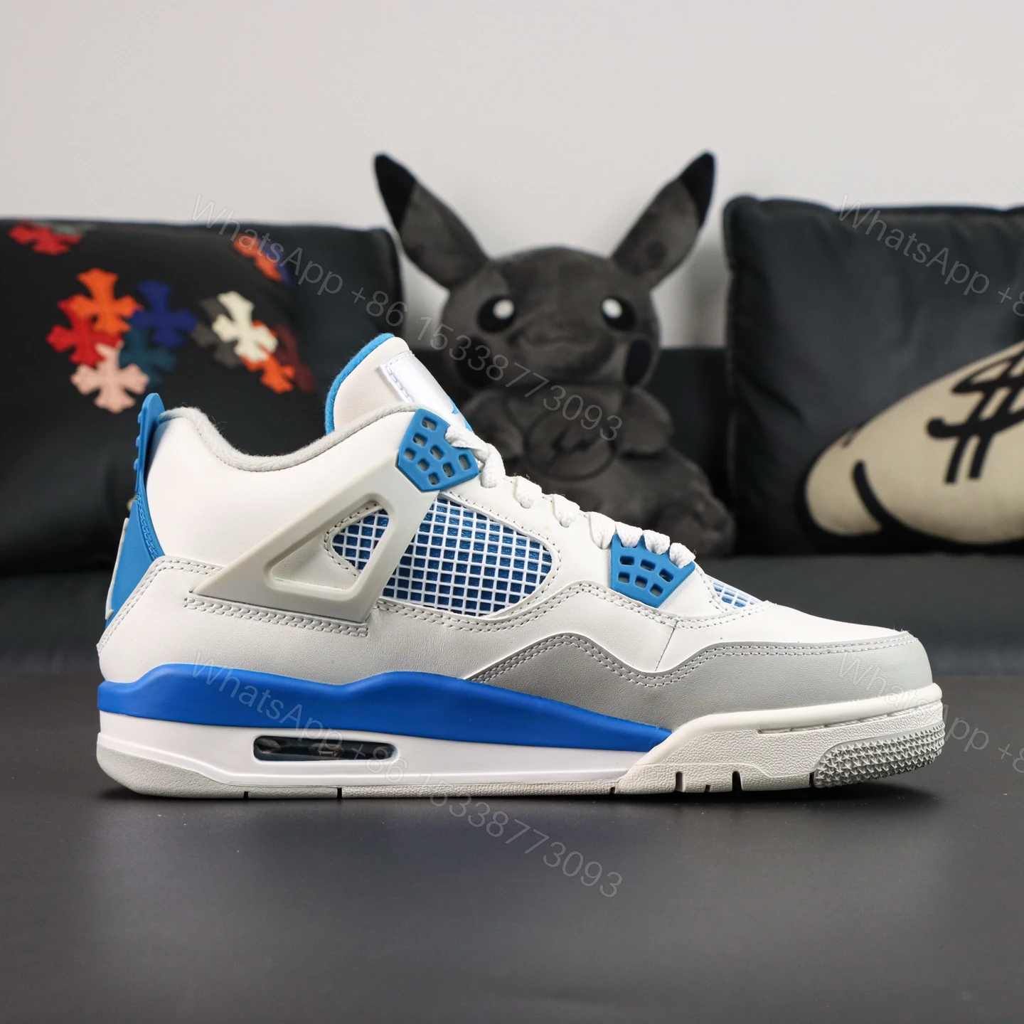 View 3 of Air Jordan 4 Military Blue 2012 Reps