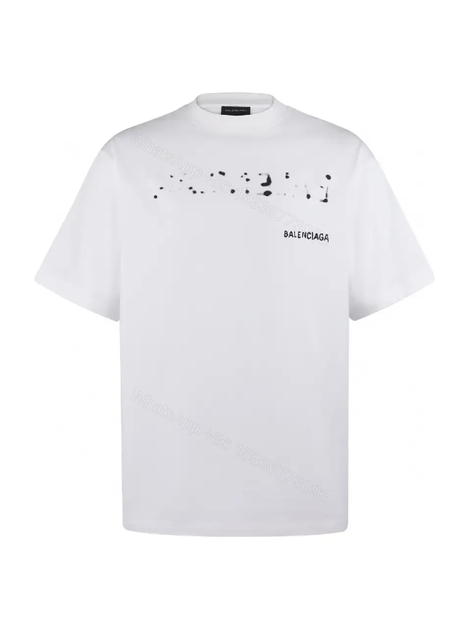 View 10 of Graphic Cotton Crewneck Tee: Modern Minimalist Graphic Detail