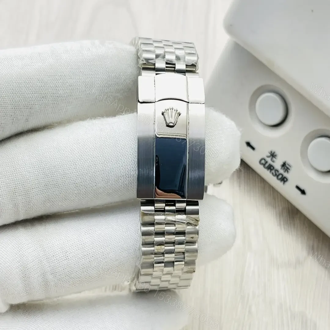 View 9 of Fake Rolex Datejust Black Stick Best Jubilee Bracelet 41MM 126234-0015