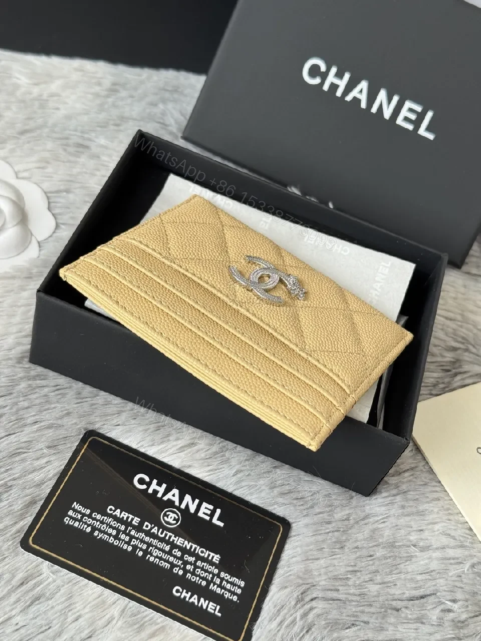 View 3 of Warm Yellow Quilted Wallet with Gold Accent – Compact Luxury