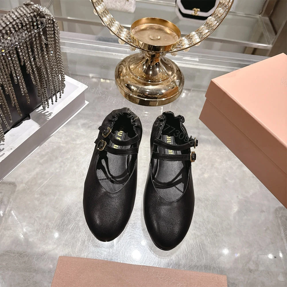 View 3 of MIUMIU Ruched Nappa Leather Ballet Flats 289031