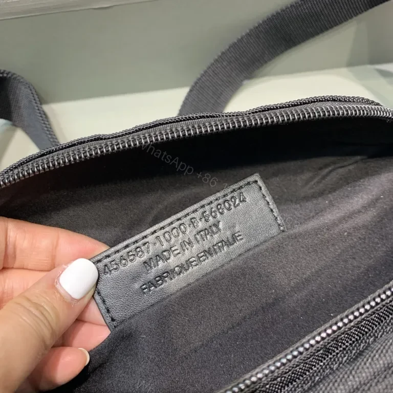 View 7 of Black Nylon Belt Bag â€¢ Balenciaga-Inspired Crossbody Carry