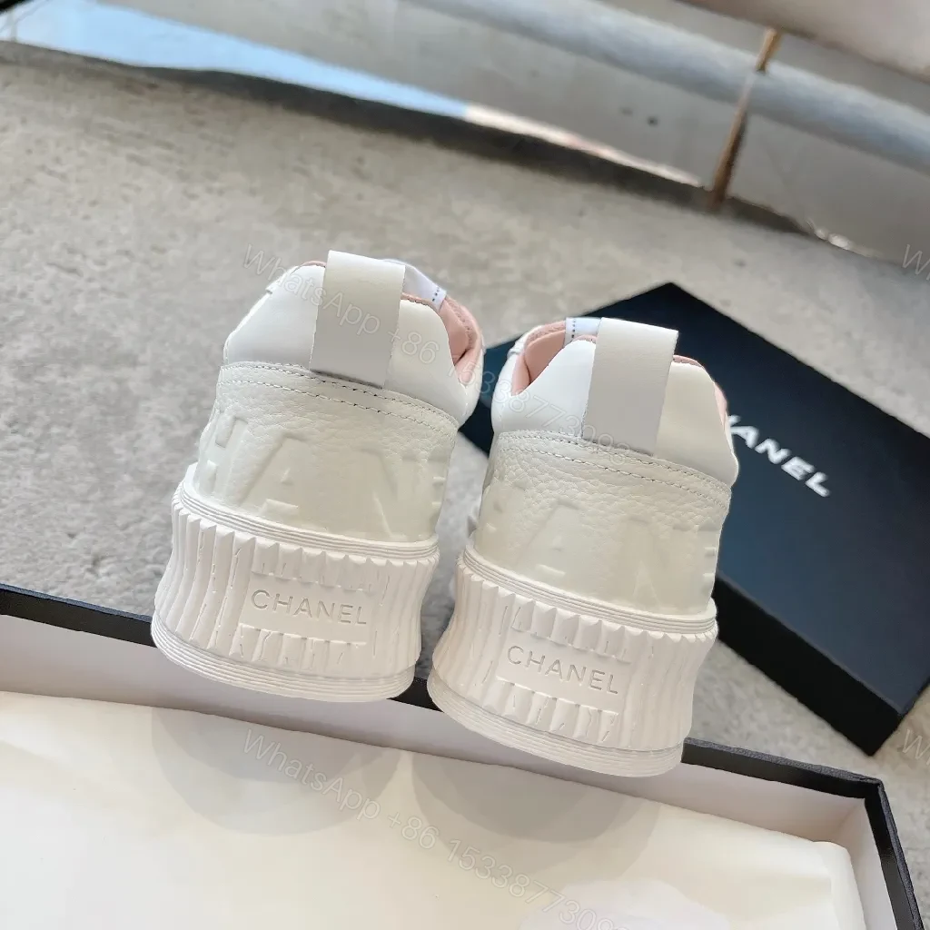 View 6 of Rose-Tone Leather Platform Sneakers: Subtle Luxe, Everyday Comfort