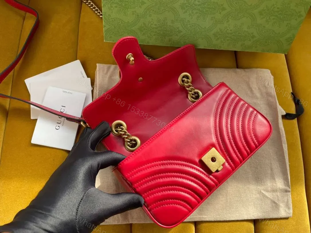 View 6 of Gucci Marmont Replica 11 Women’s Handbag High Quality Red 22cm