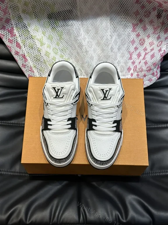 Modern Signature Sneaker: Premium Leather, Minimalist LV-Inspired Design — view 1