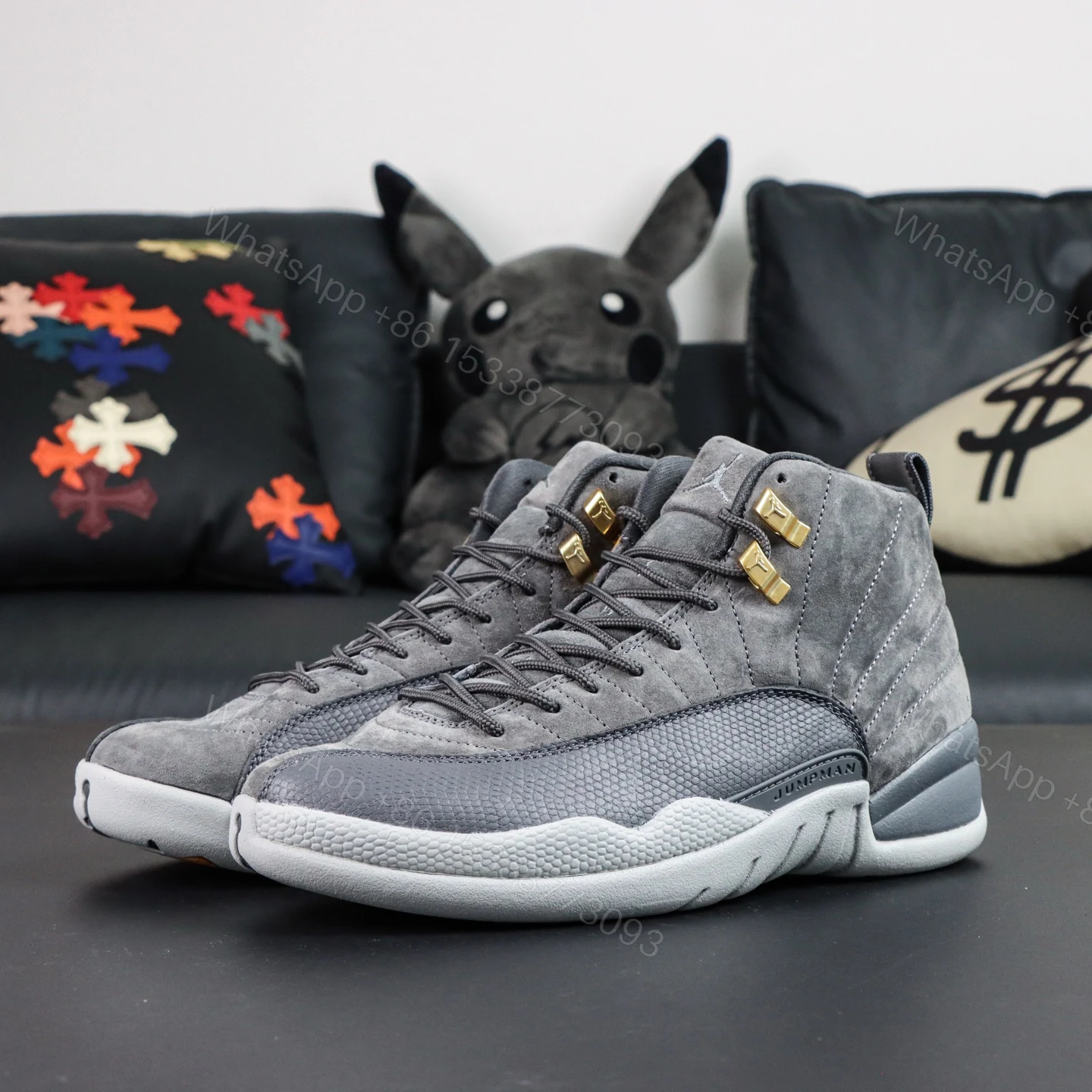 View 9 of Air Jordan 12 “Dark Grey” Reps