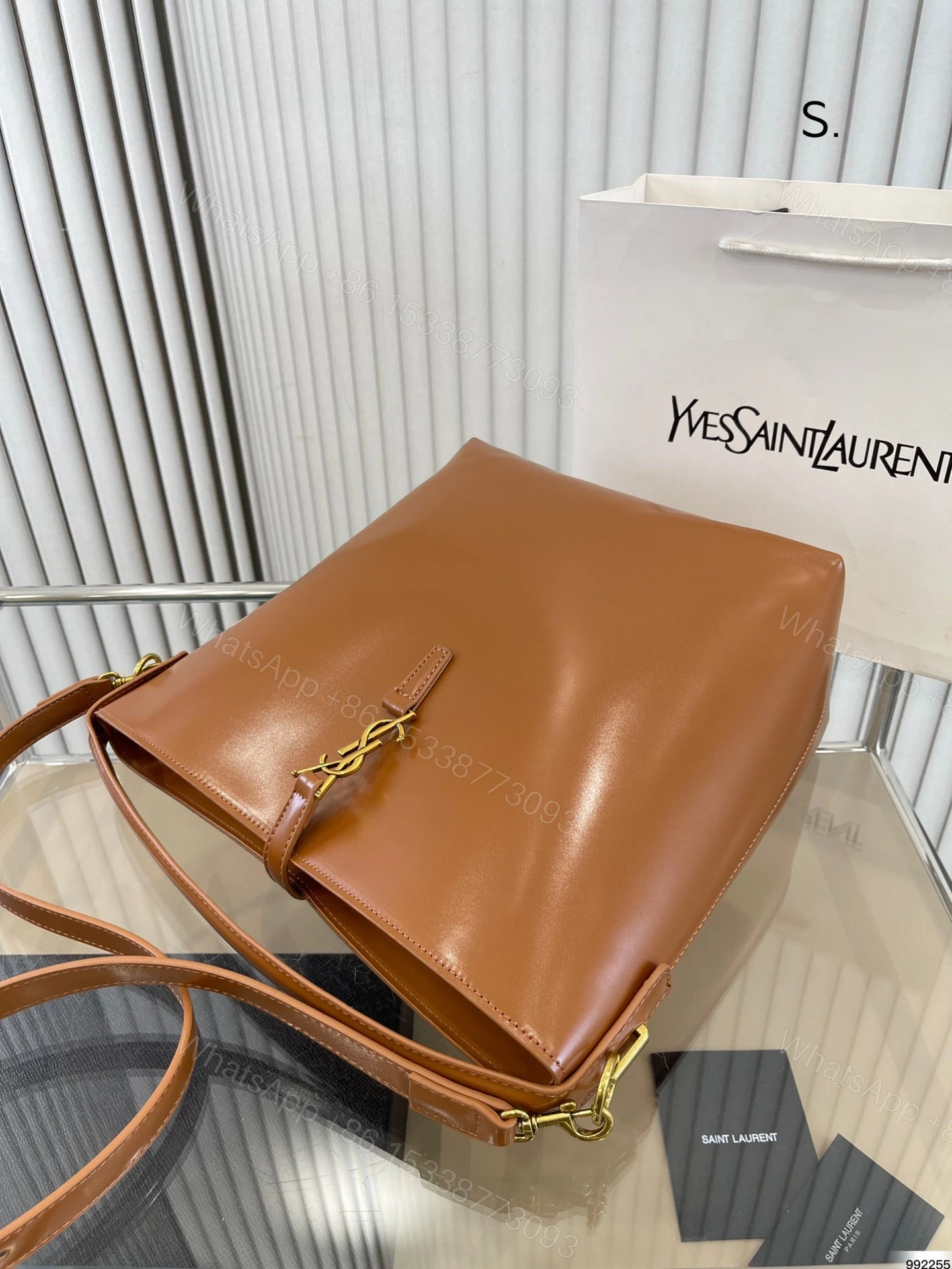 View 3 of YSL LE 5 À 7 SUPPLE SMALL IN SUEDE