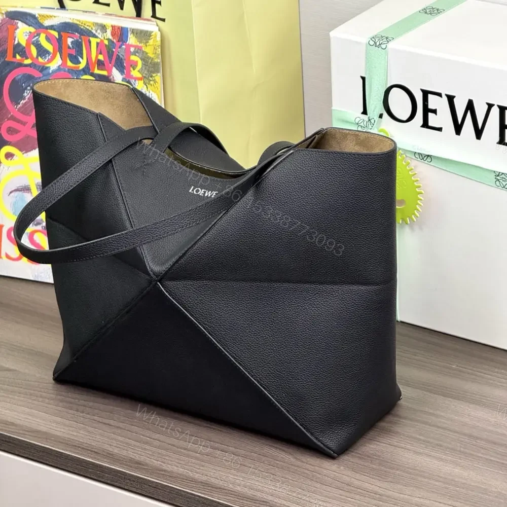 View 7 of 高仿Loewe*Fold系列1100幾何Tote包黑色中號免檢版