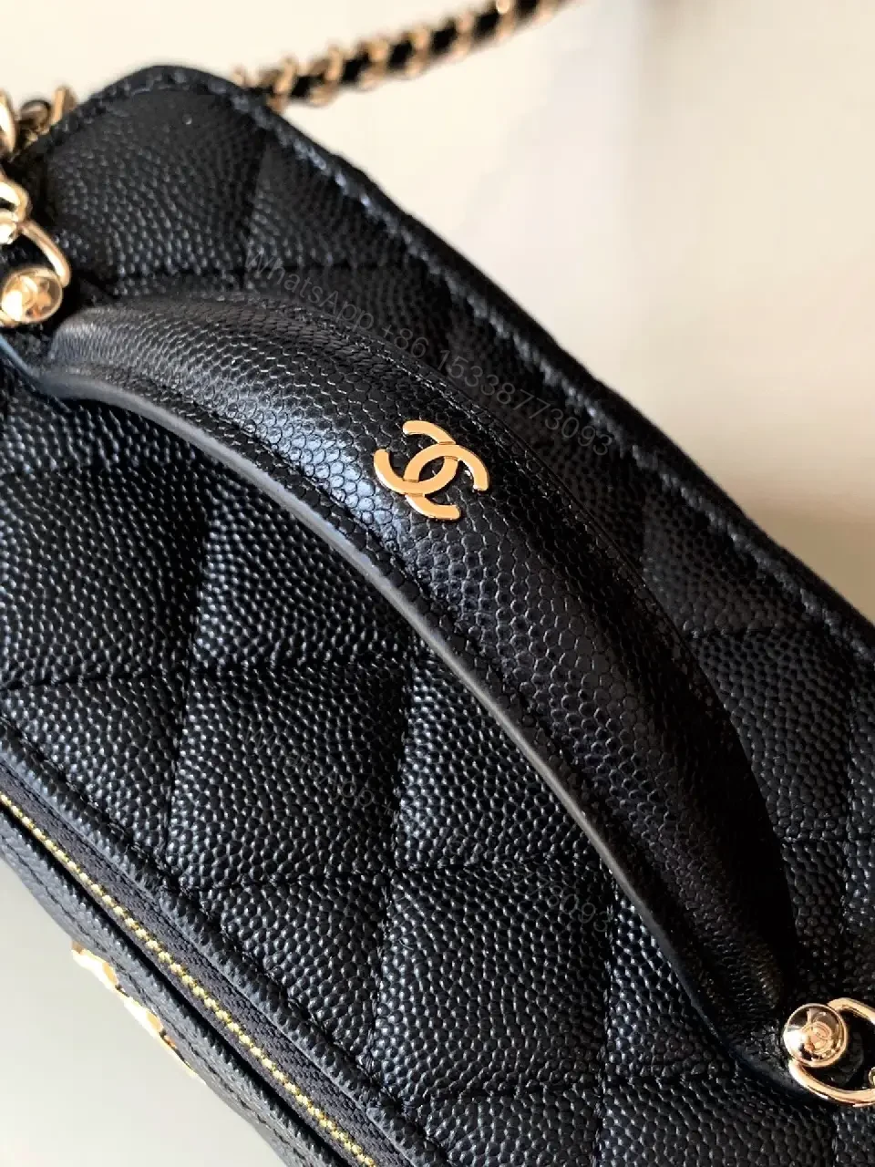View 9 of Chic Quilted Mini Bag with Gold Hardware