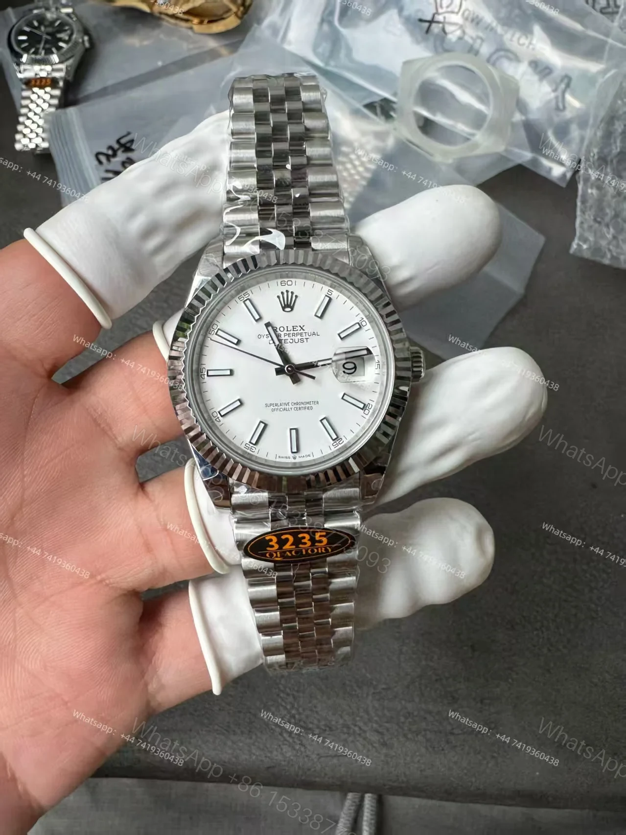 View 6 of Rolex Datejust M126334-0010 1:1 Replica White Dial Jubilee 41MM 3235 Movement Super Clone Watch