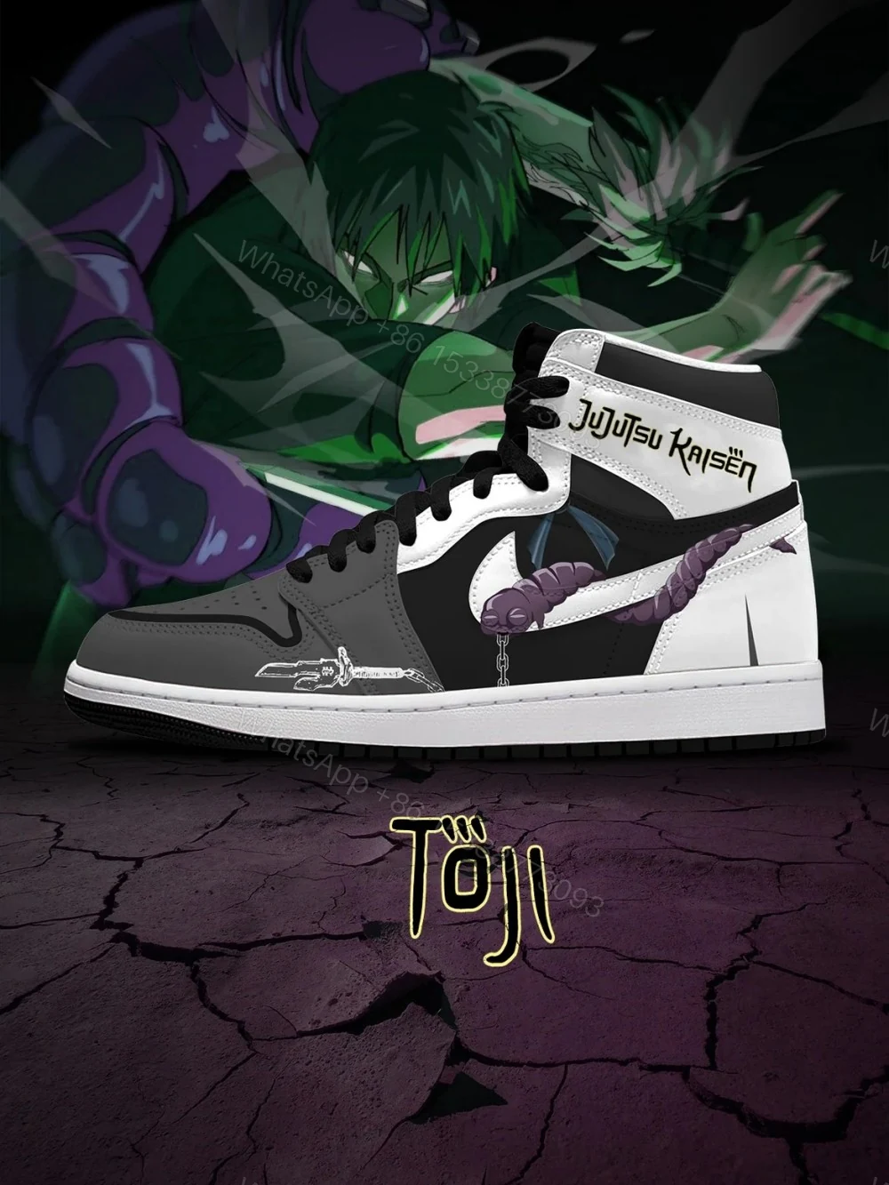 Toji Fushiguro V.1 Custom High Jordan 1 — view 1