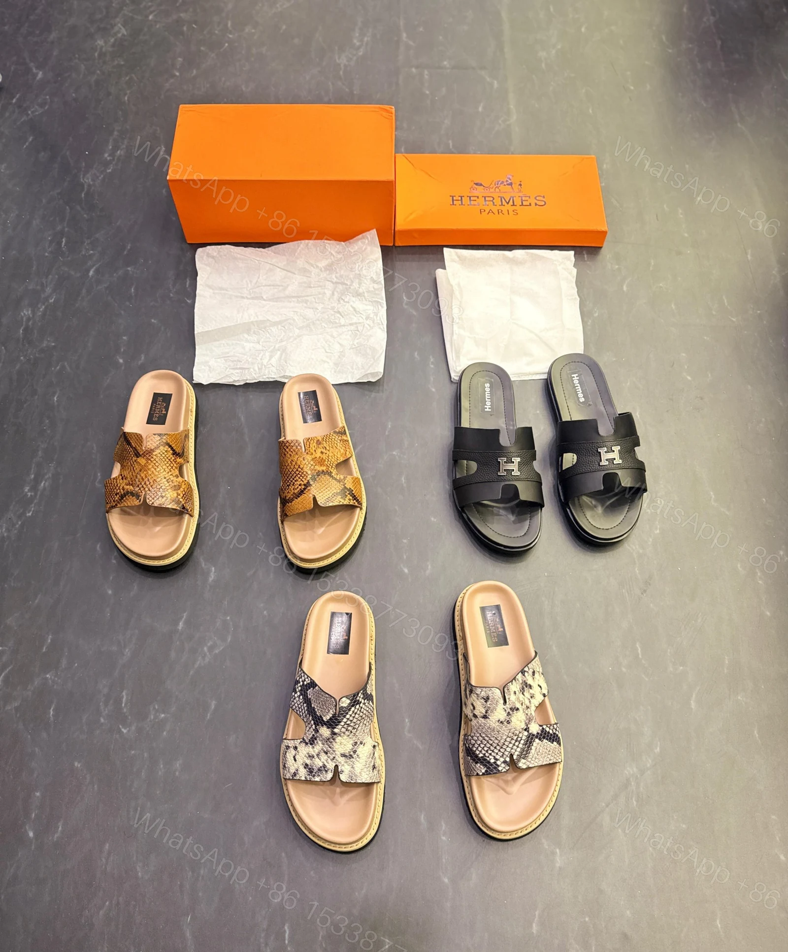 FIRST COPY HERMES-PARIS AESTHETIC MULES FOR MEN — view 1