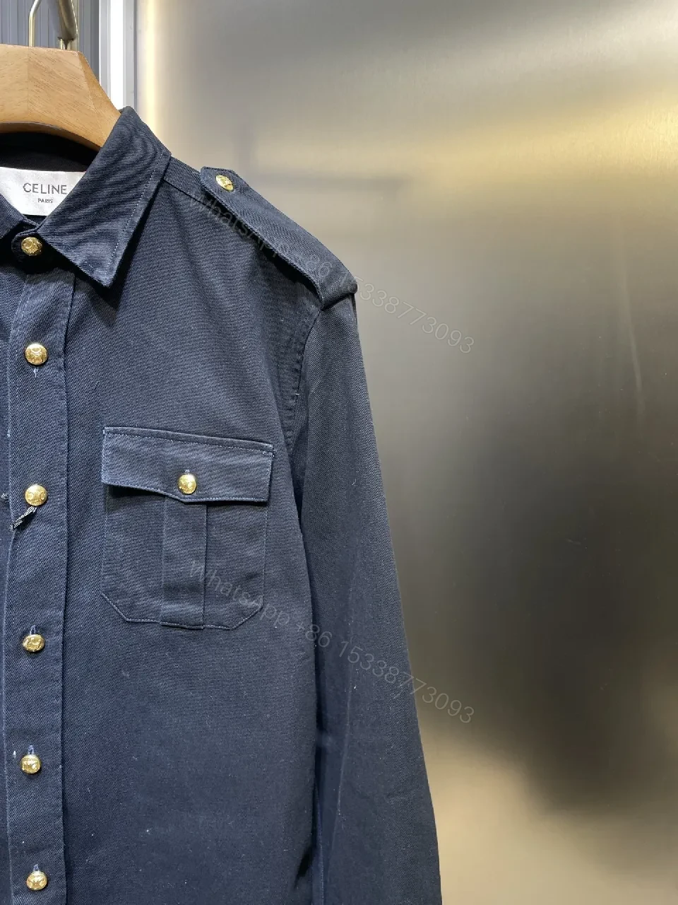 View 5 of Navy Utility Shirt Jacket: Structured Comfort, Luxury Texture