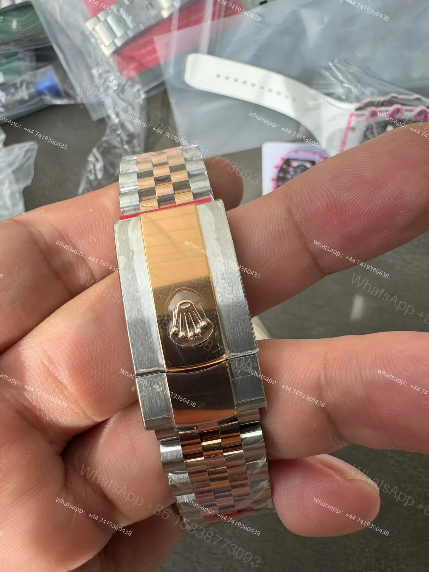 View 10 of Rolex Datejust M126331-0020 1:1 Replica Water Ripple Rose Gold Gray Dial Jubilee 41MM 3235 Movement Super Clone Watch