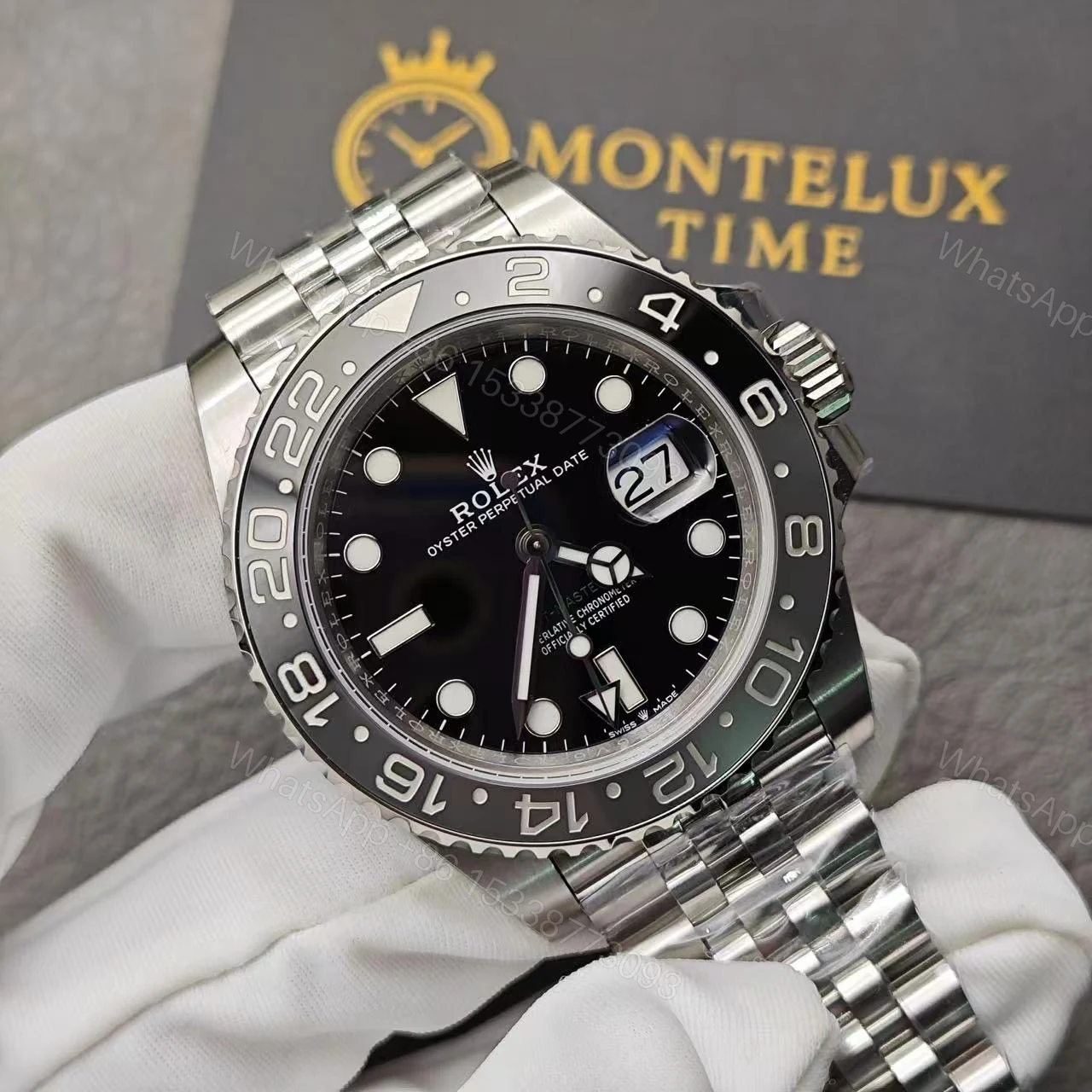 View 16 of Rolex Replica Clone Gmt master 2 2024 Bruce Wayne