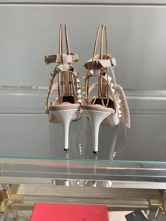 View 6 of Valentino Rockstud Nude Sandal: Luxe Strappy Elegance