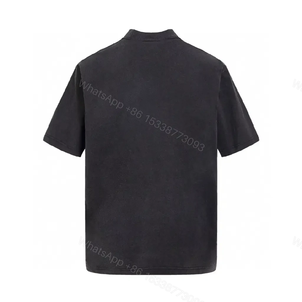 View 7 of Black Cotton Graphic Tee / Elevated Streetwear / Subtle Luxe Print T-Shirt