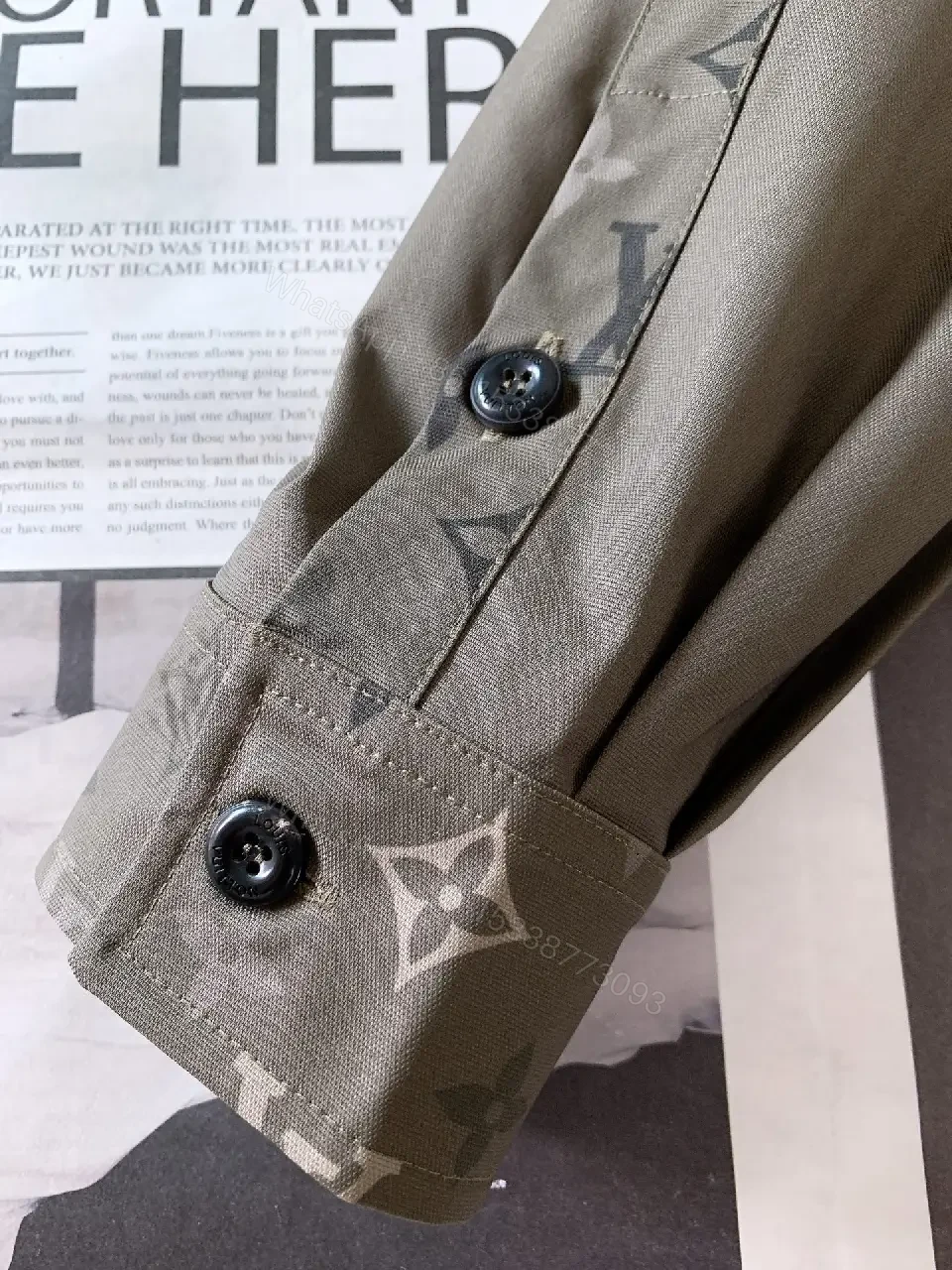 View 10 of Olive Monogram Jacket: Modern Luxury, All‐Day Comfort