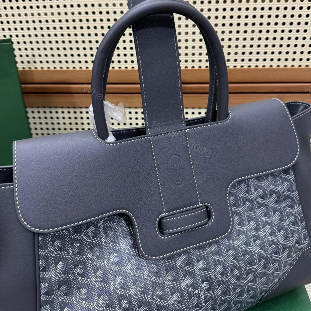 View 6 of 高仿Goyard*SAIGOC6手提托特包雙拼灰色大號免檢版