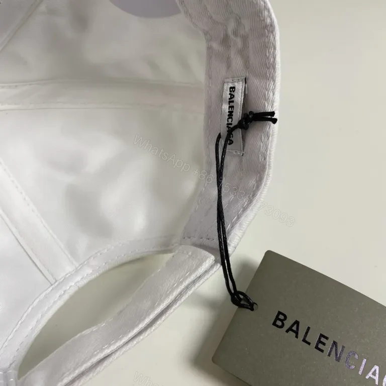 View 9 of Custom White Balenciaga Cap - Minimalist Embroidery, Premium Comfort