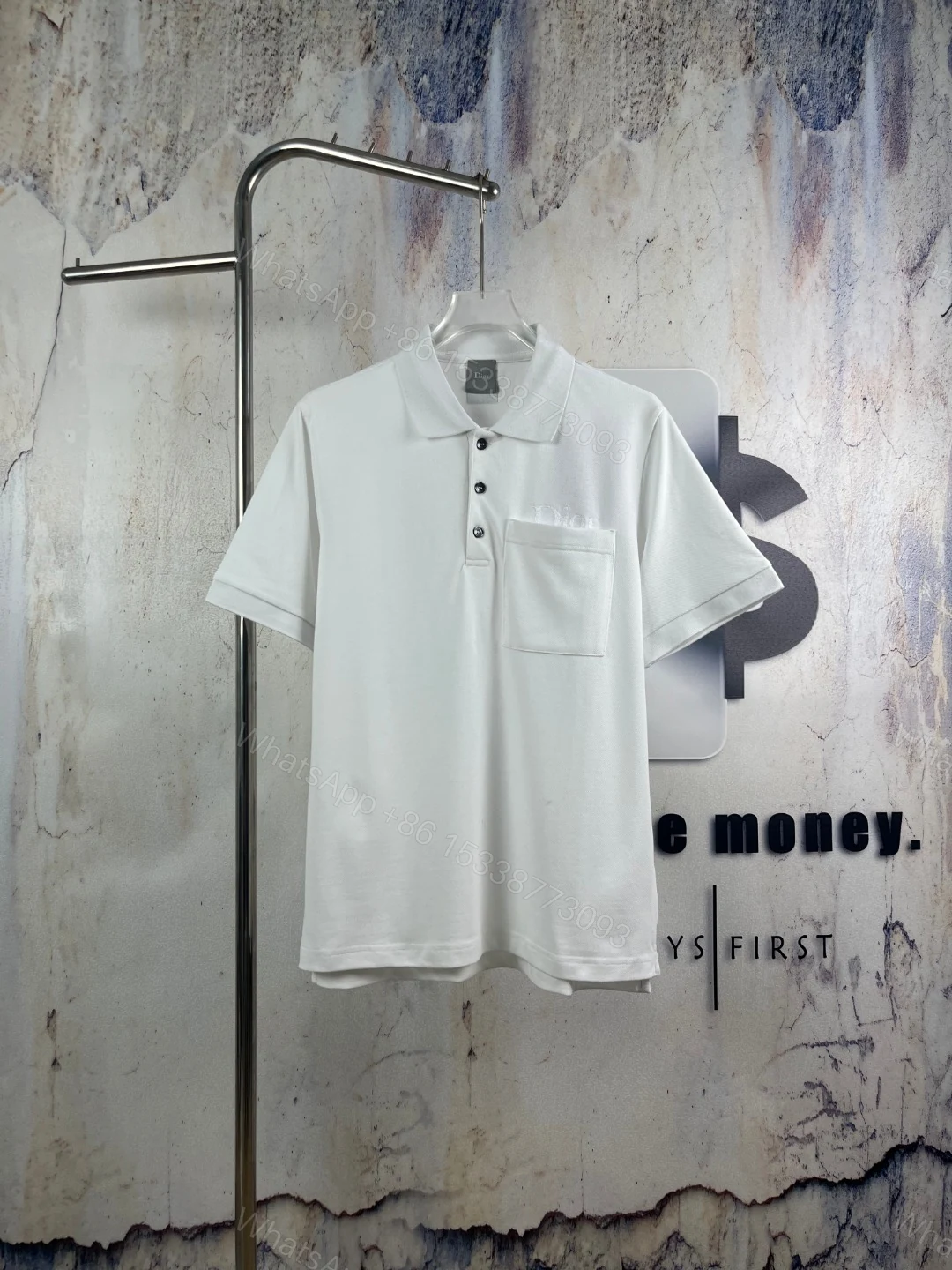 原單Dior口袋刺繡POLO衫男士商務休閒短袖 — view 1