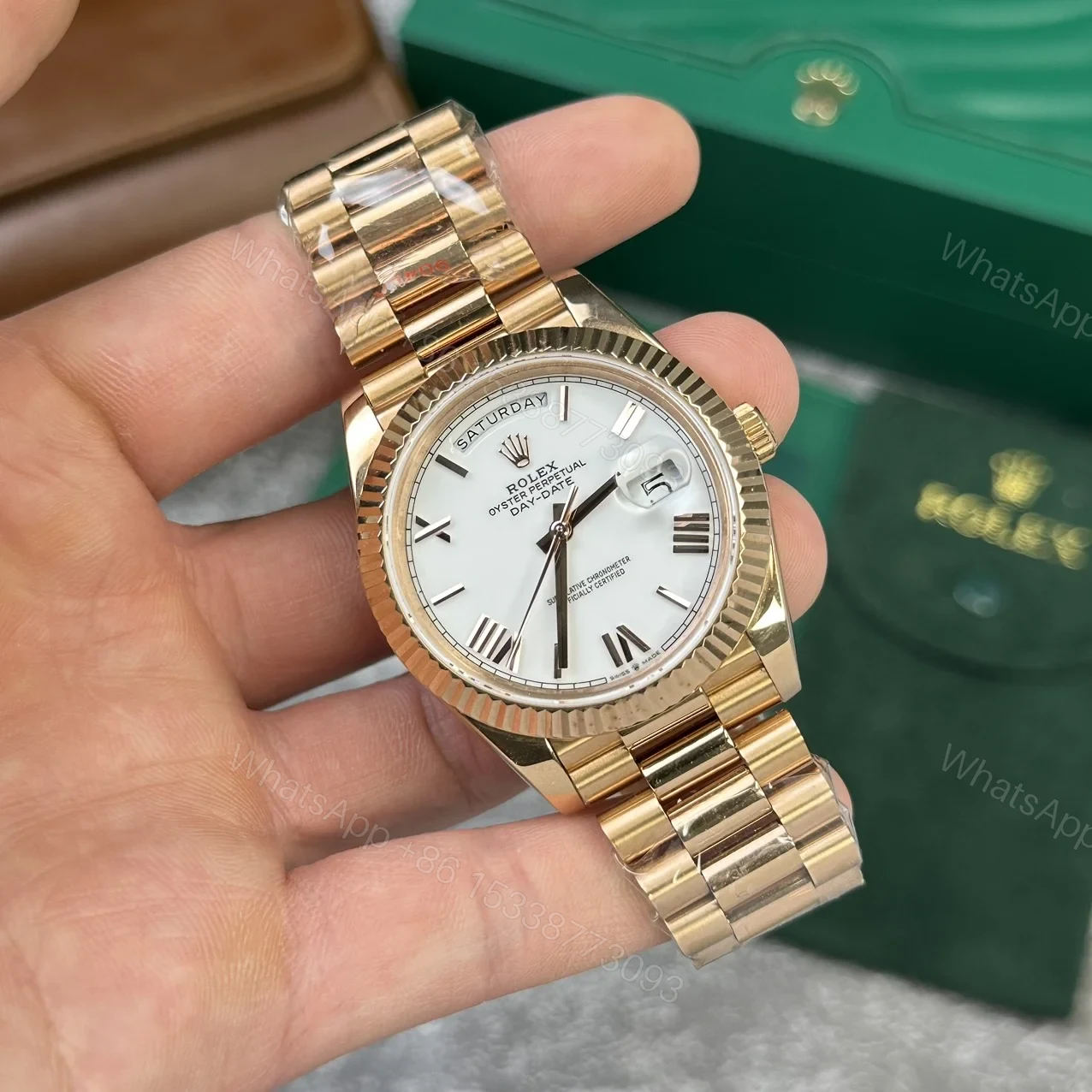 View 4 of Superclone Rolex Day-Date White Dial 128238-0113 36 mm