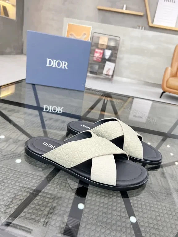 View 4 of Criss-Cross Leather Sandals: Luxe, Comfortable, Dior-Inspired