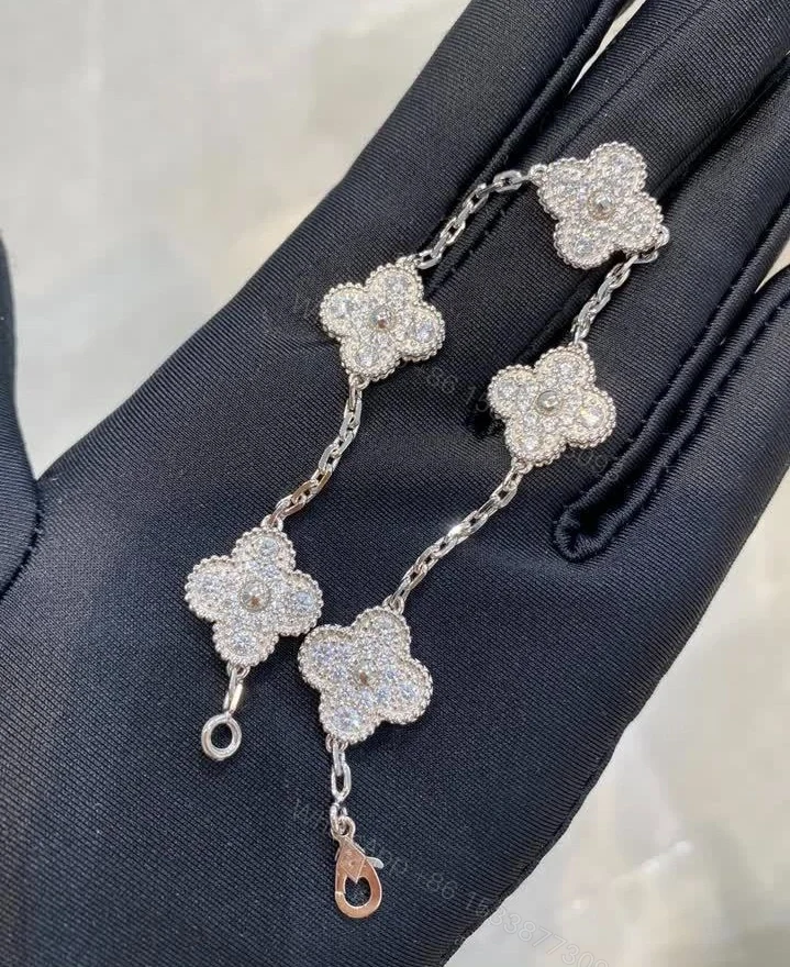 View 4 of Van Cleef & Arpels Replica Alhambra 5 Motifs Bracelet