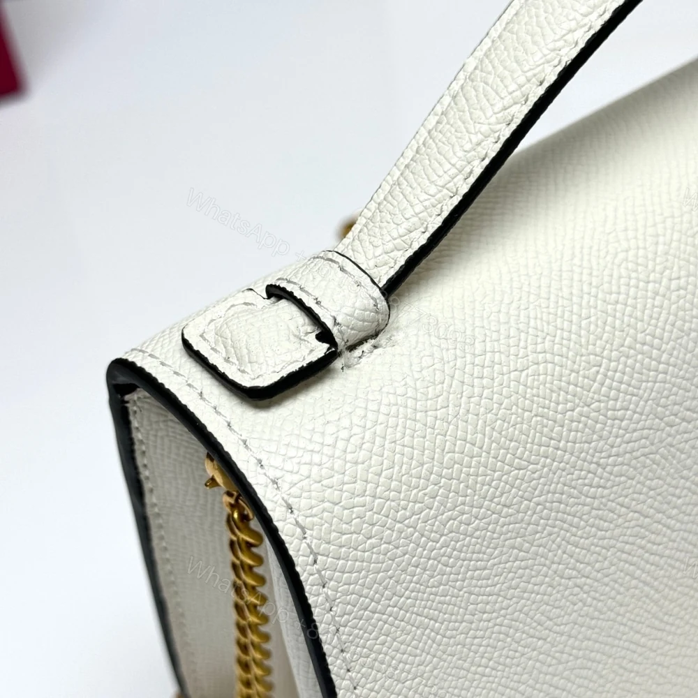 View 5 of VALENTINO GARAVANI VLOGO SIGNATURE GRAINY WALLET WITH WHITE BLACK 22CM