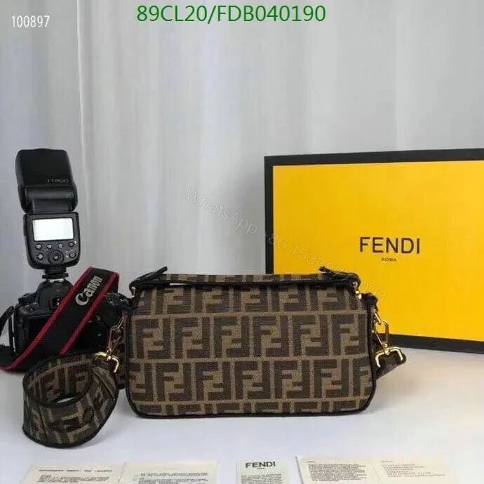 View 4 of Fendi Lookalike Baguette Brown Bag FDB0402 – Elegant Cloth Design