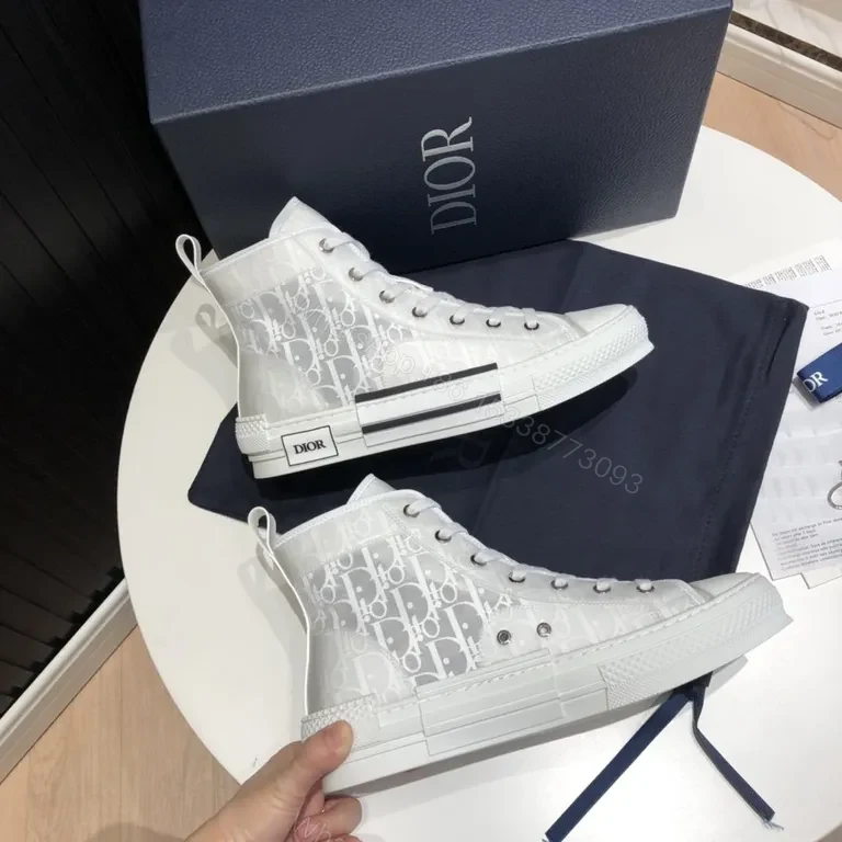 View 6 of Couture-Patterned Dior Monogram High-Top Sneaker