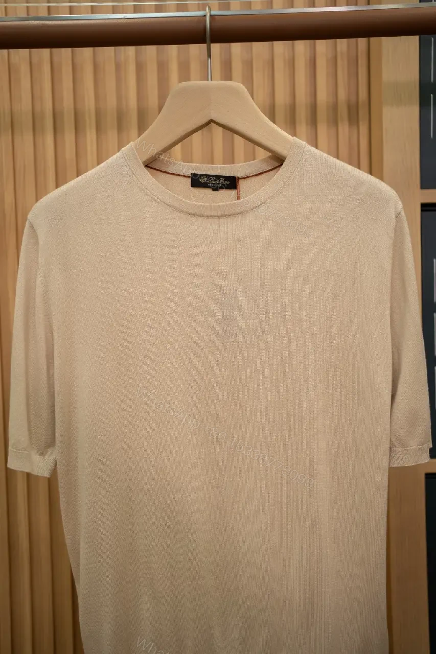 View 3 of Off-White Knit Short-Sleeve Crew Neck Sweater, Smooth Texture
