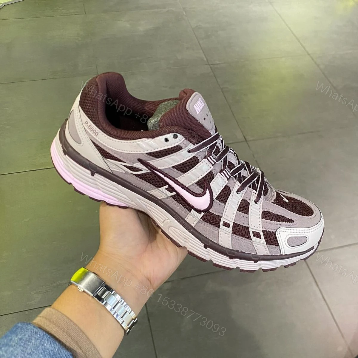 Nike P-6000 Trainer First Copy Shoes — Burgundy Pink Foam | COD India — view 1