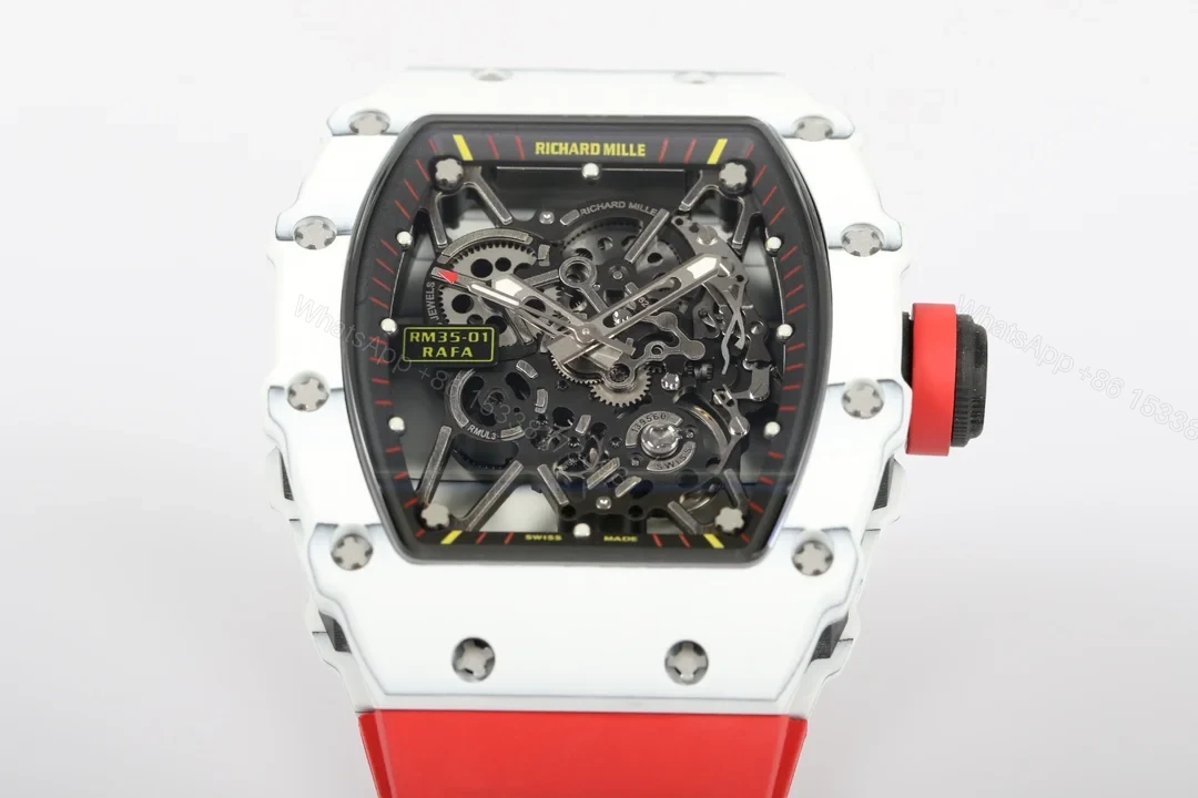 View 5 of Richard Mille RM35-01 NTPT Carbon Fiber RMUL3 White Gemstone Watch RM35-01-NTPT-RMUL3