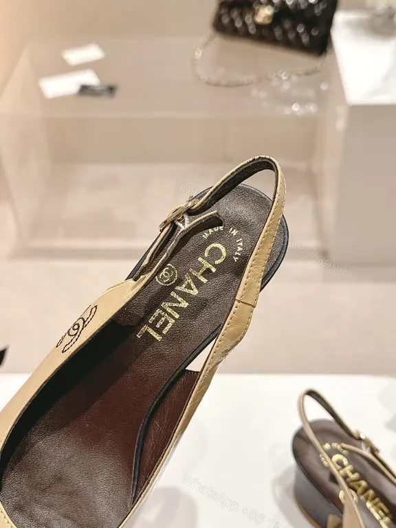 View 4 of Chanel-Inspired Block Heel Slingbacks: Subtle Contrast