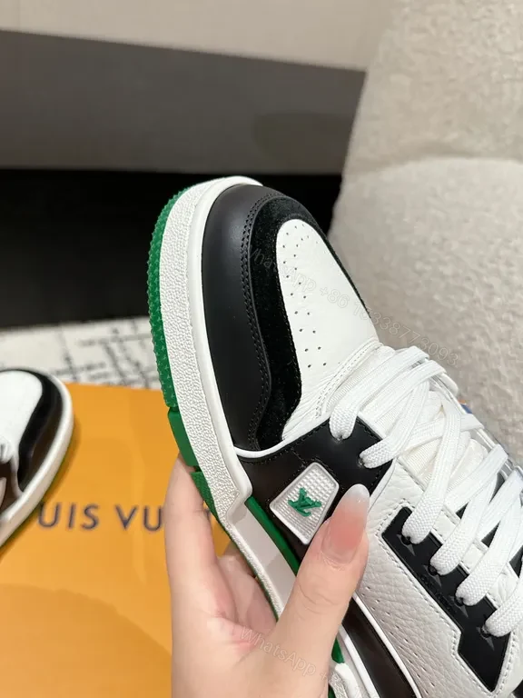 View 3 of LV Luxe High-Top Sneakers: Structured Comfort, Green LV Accents