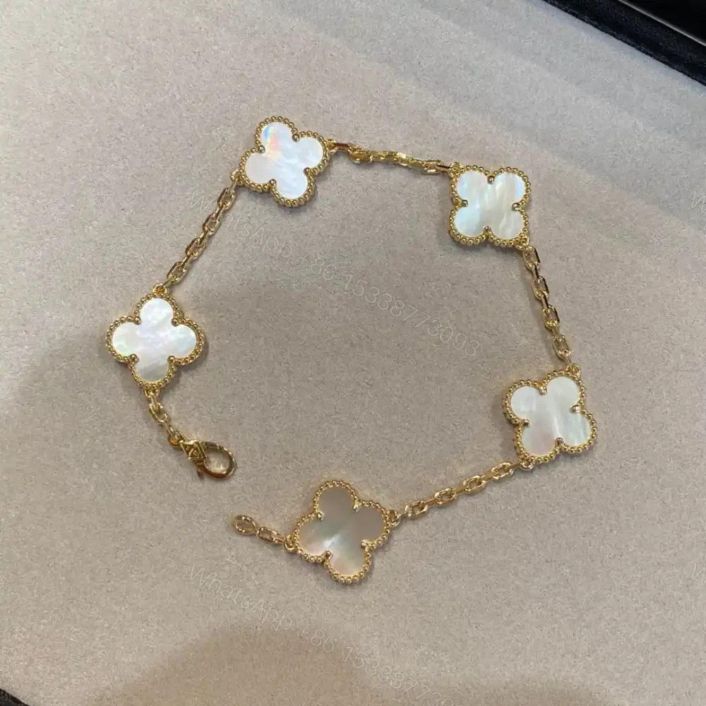 View 7 of 高仿首飾VanCleef&Arpels*RF41800貝母黃金手鏈