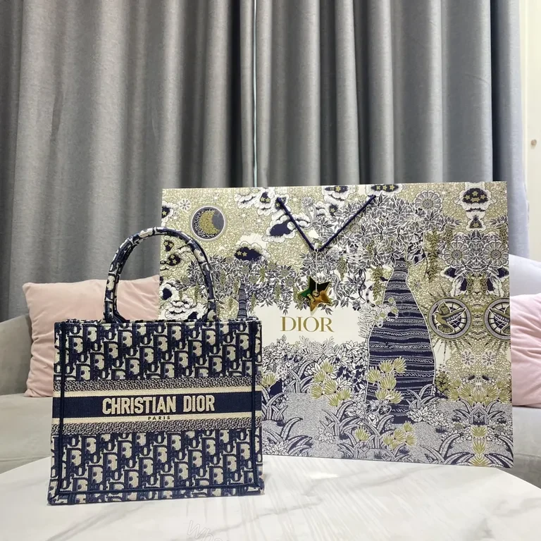 View 3 of Patterned Dior Monogram Tote â€” Structured Everyday Luxury Bag