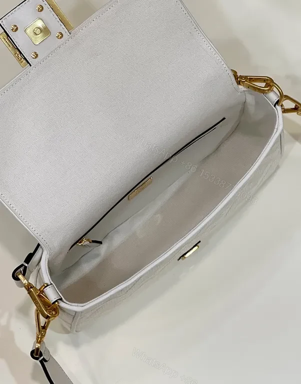 View 7 of Chic Fendi Textured Mini Bag with Gold Hardware