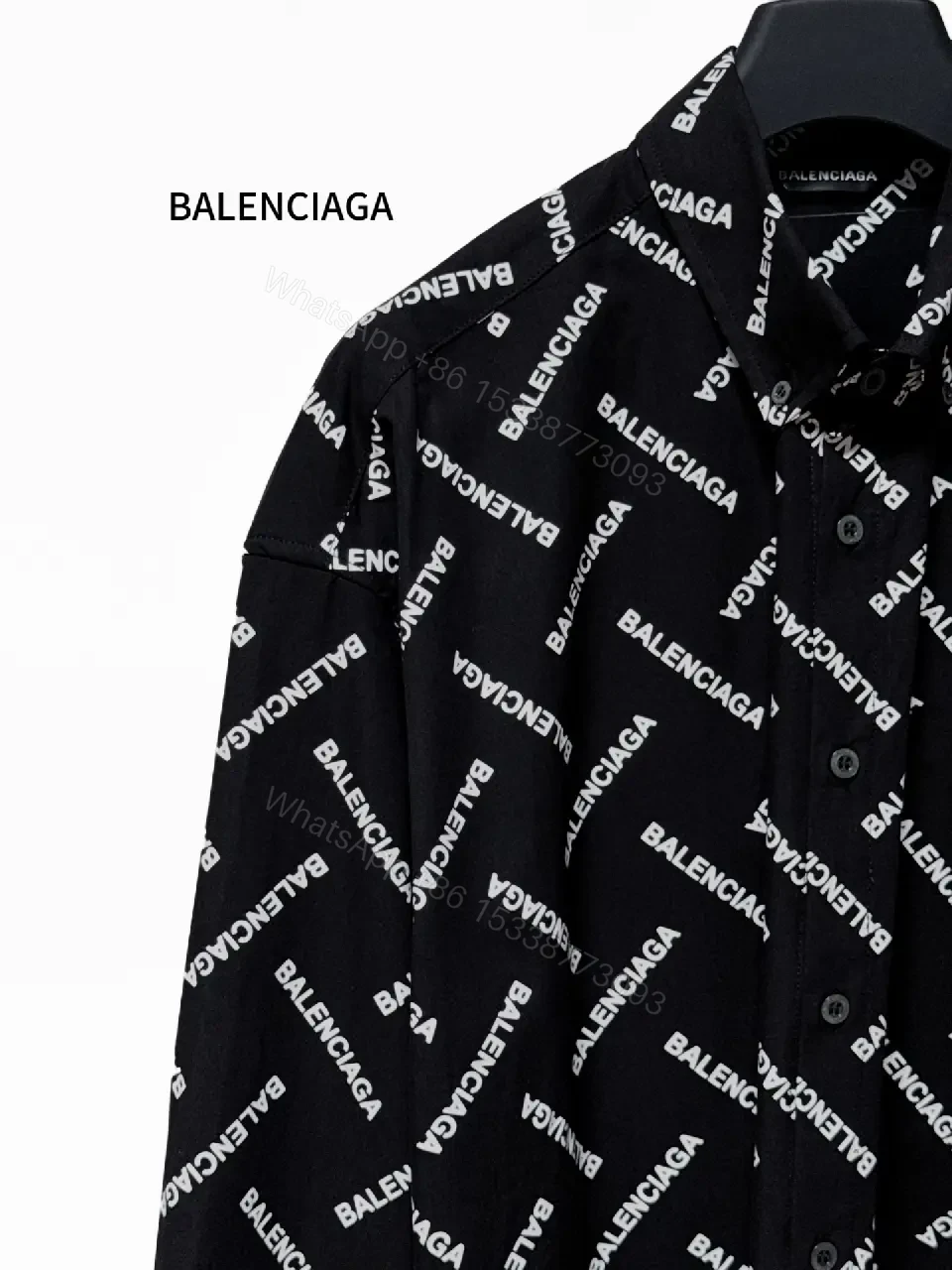 View 7 of All-Over Logo Shirt, Bold Street-Luxe, Oversized Fit