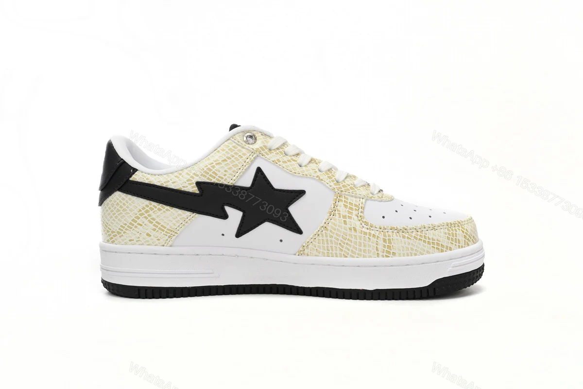 View 5 of A Bathing Ape Bape Sta Low White Snake Skin Pattern 1I80 191 009