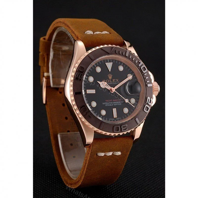 View 2 of Replica Rolex Yacht-Master Black Dial 1453860