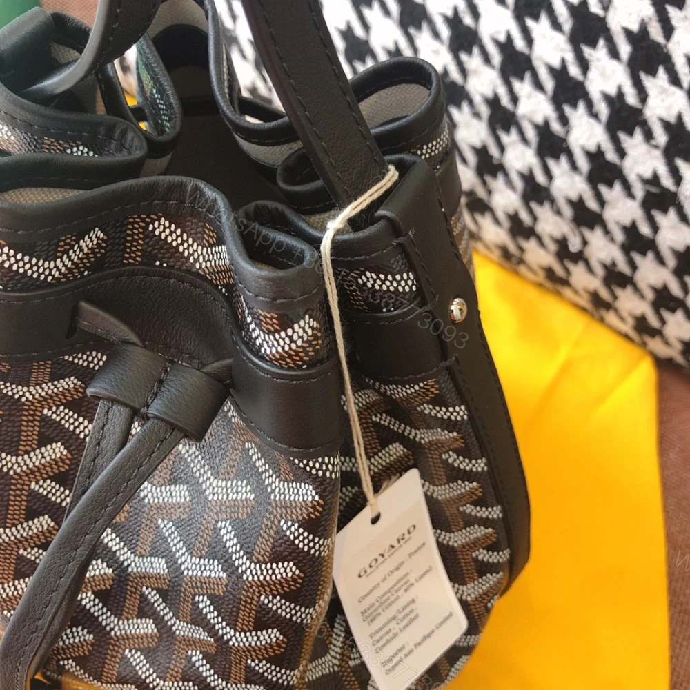 View 8 of 高仿Goyard*PEFLOT6抽繩水桶包黑色免檢版