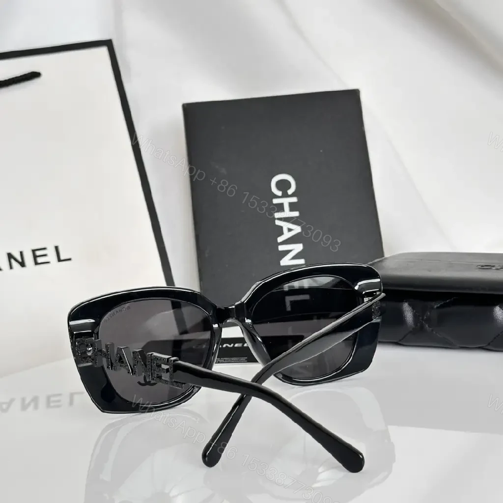 View 8 of Bold Black Acetate Sunglasses — Oversized, Signature Design, UV400 Protection