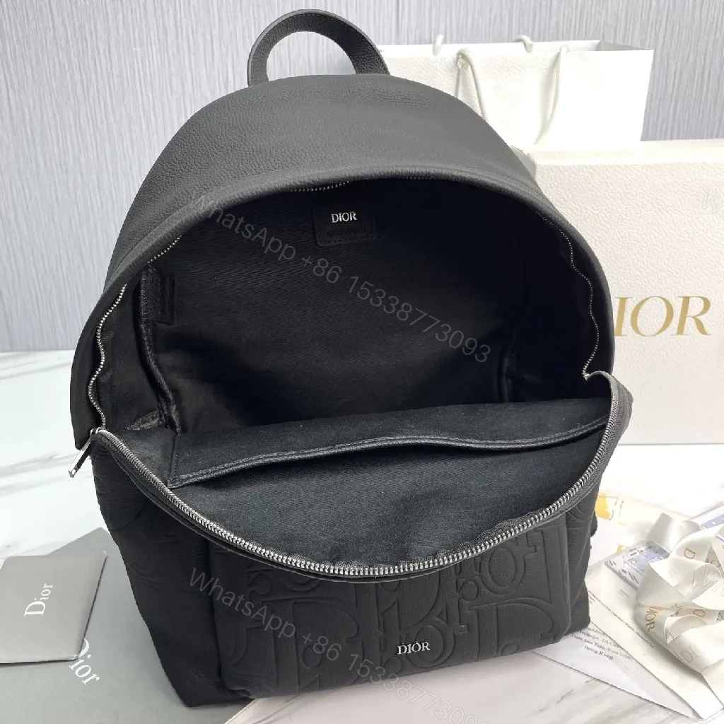 View 7 of Compact Embossed Leather Backpack: Subtle Luxury, Everyday Utility