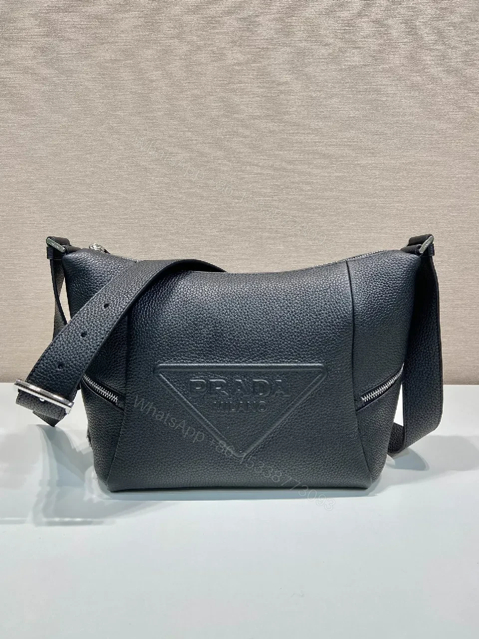 Pebbled Leather Crossbody: Compact, Urban-Edge Essential Bag — view 1